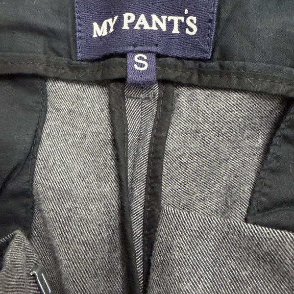 My Pants Women’s Gray Cotton & Viscose Pants Slim Fit Side Stripe Size S
