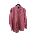 Tommy Hilfiger Mens Red Cotton Button-Down Shirt Regular Fit Gingham Check 15.5 32-33