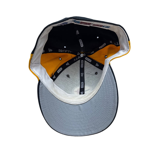 Pittsburgh Steelers NFL New Era 59Fifty Cap Sz 7 5/8 Black & Gold Embroidered