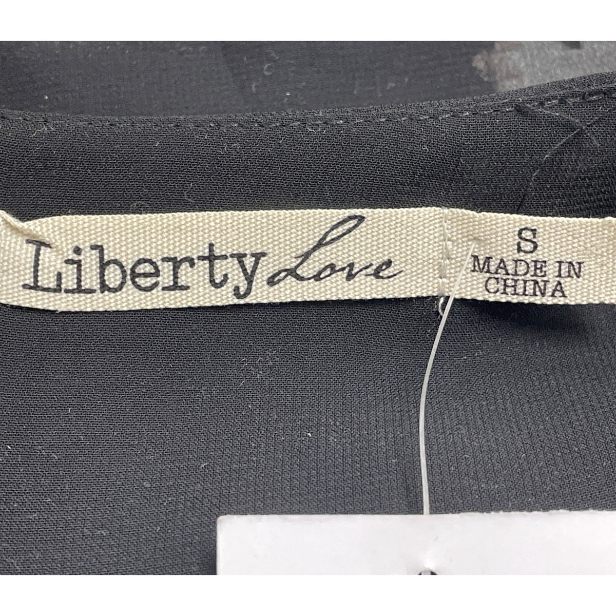 Liberty Love Womens Black Sheer Long Sleeve Wrap Blouse Size S - New