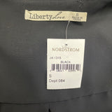 Liberty Love Womens Black Sheer Long Sleeve Wrap Blouse Size S - New