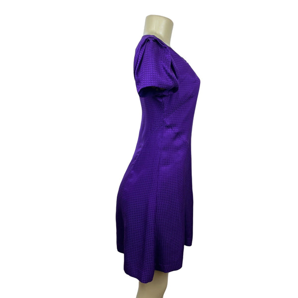 Banana Republic Women’s Purple Puff Sleeve Knee Length A-line Dress Size 0