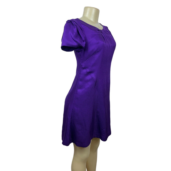 Banana Republic Women’s Purple Puff Sleeve Knee Length A-line Dress Size 0