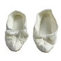 DearFoams Youth Girl's White Ballerina Slippers Sz 8-9