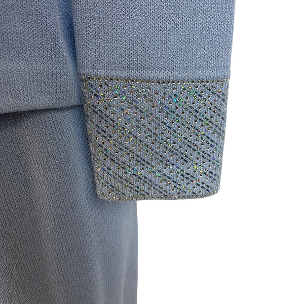 St. John Womens Light Blue Set Blazer Size 6 & Skirt Size 10