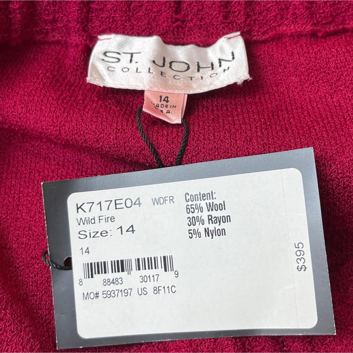 St. John Women's Red Pencil Skirt Size 14