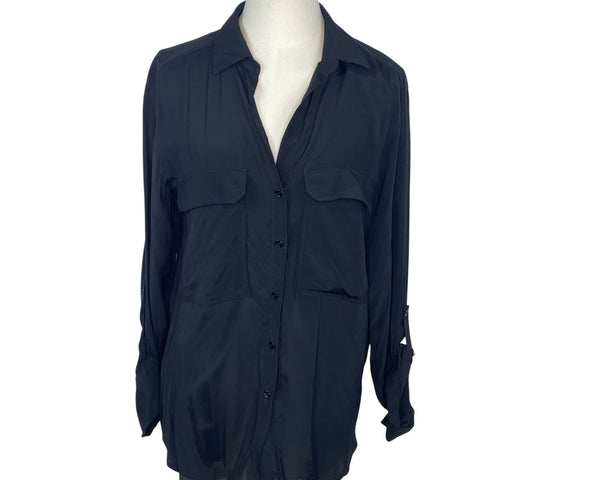 Zara Woman Black Button-Up Blouse Size S- New