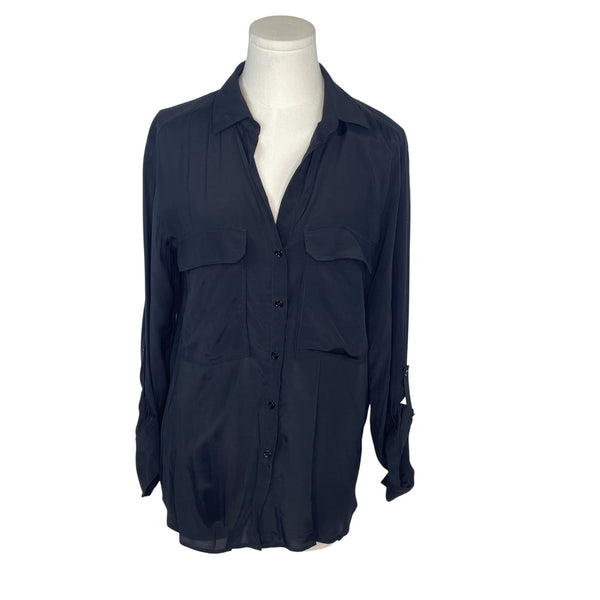 Zara Woman Black Button-Up Blouse Size S- New