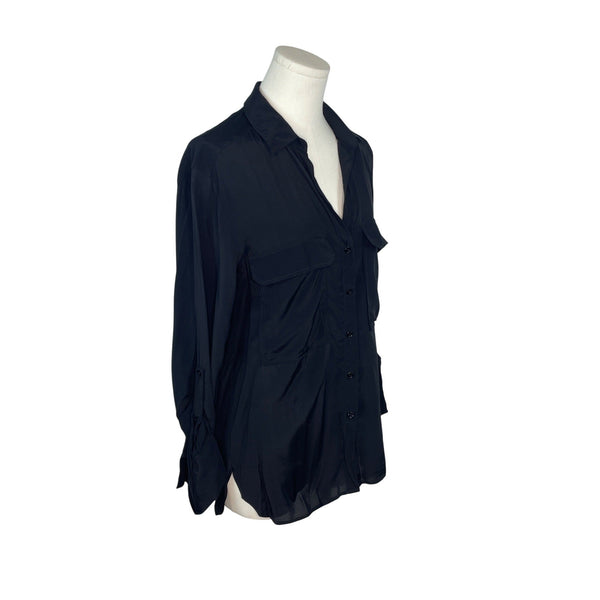 Zara Woman Black Button-Up Blouse Size S- New