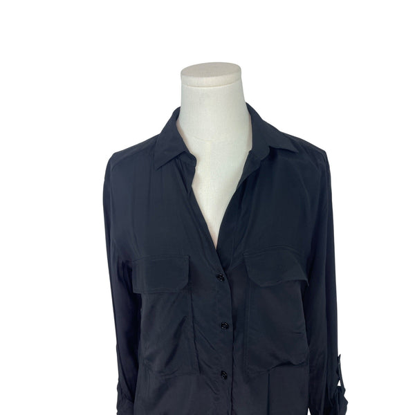 Zara Woman Black Button-Up Blouse Size S- New