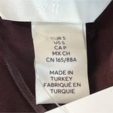 H&M Womens Burgundy Satin Cowl Neck Slip Dress With Strappy Back Sz S - New