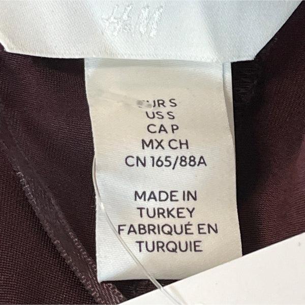 H&M Womens Burgundy Satin Cowl Neck Slip Dress With Strappy Back Sz S - New