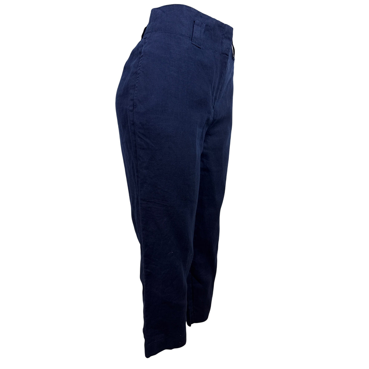 Chicos Womens Linen Blend Navy Blue Cropped Pants Size 6