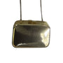 Unbranded Women's Glossy Gold Hard Case Mirror Shoulder Purse Sz S