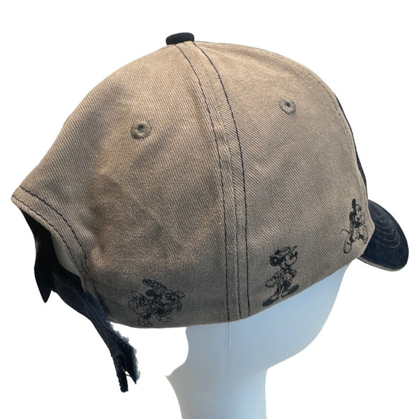Disney Mens Brown Hat Mickey Baseball Cap Sz 57-62cm