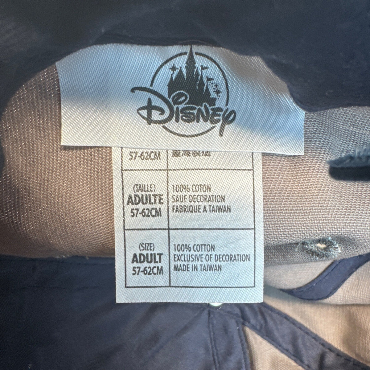 Disney Mens Brown Hat Mickey Baseball Cap Sz 57-62cm