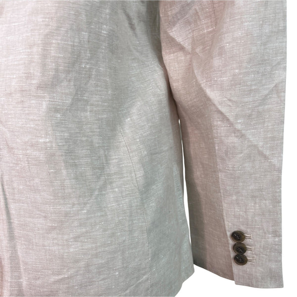 Talbots Women's Beige Linen Blend Blazer Jacket Size 8 Single Button Size 8