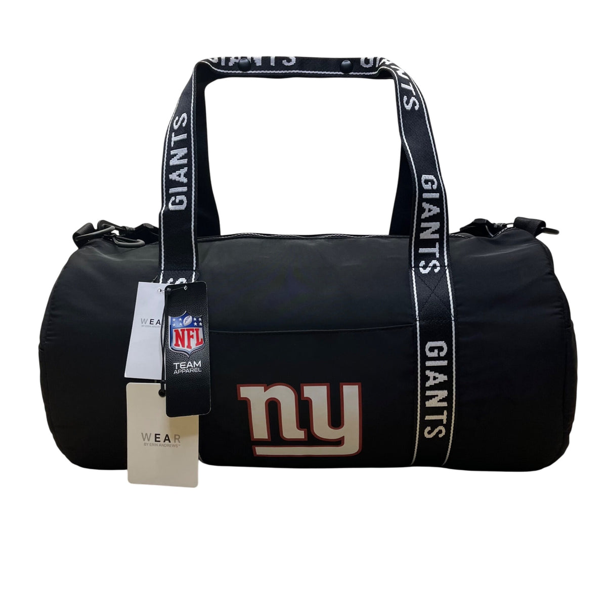 Wear Men’s Black & White  NFL NY Giants Team Logo Branding Travel Duffel Bag