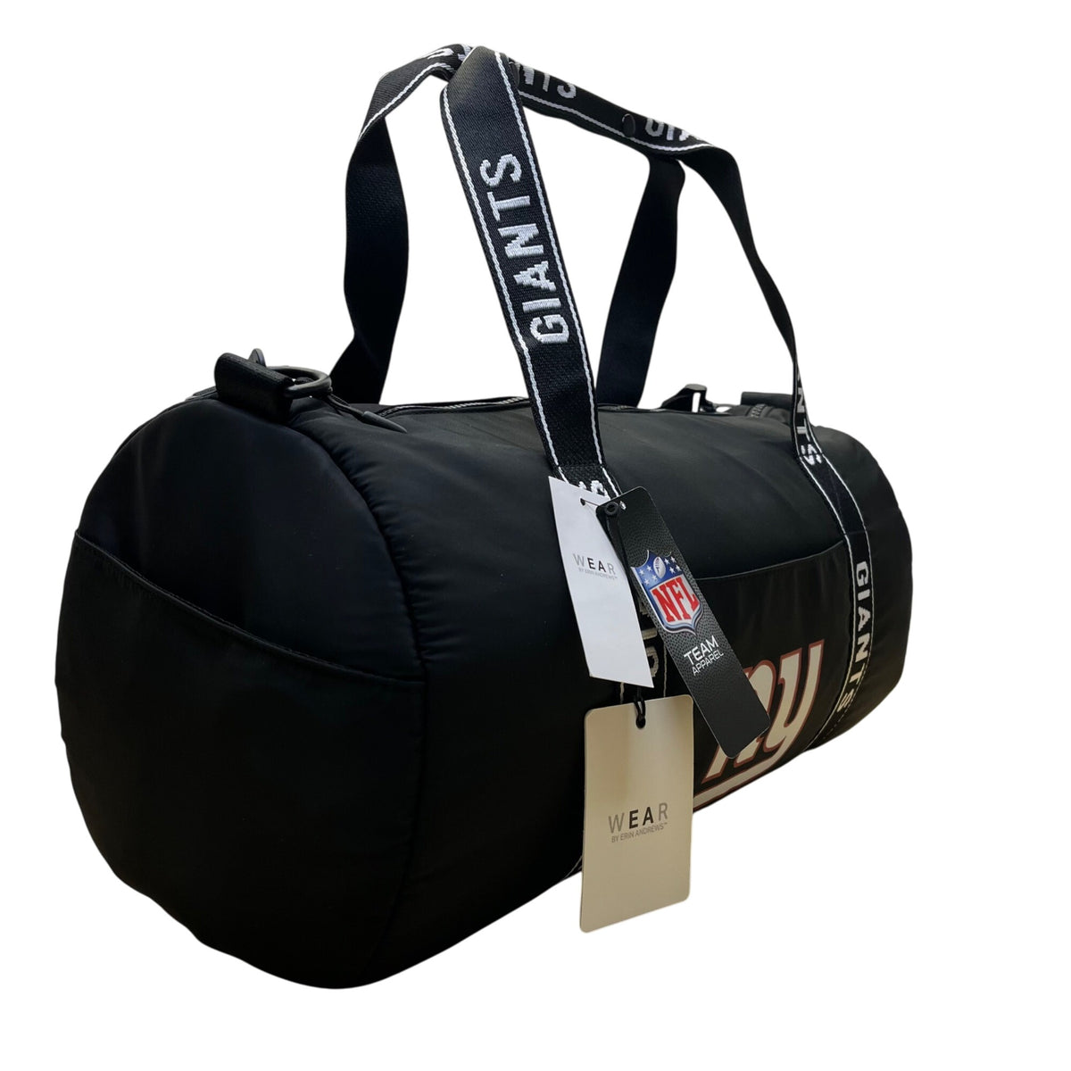 Wear Men’s Black & White  NFL NY Giants Team Logo Branding Travel Duffel Bag