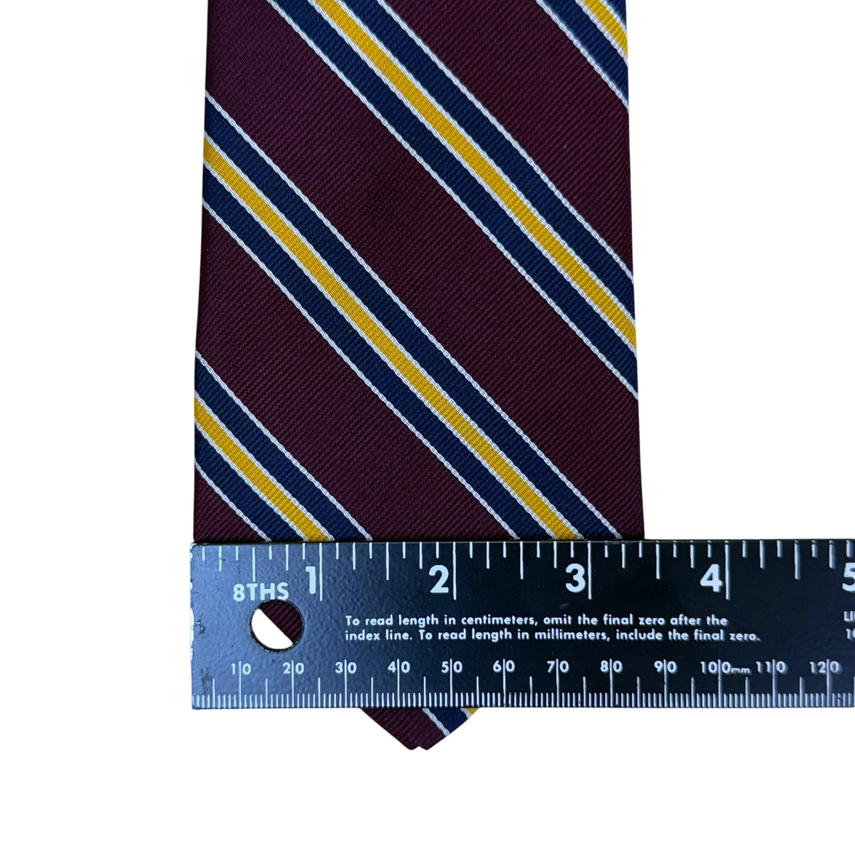 Vintage Brooks Brothers Purple Yellow & Navy All Silk Striped Tie Classic Finish