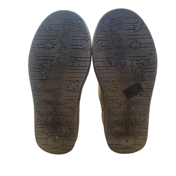 Bearpaw Women’s Brown Knit Sheepskin TPR Outsole Anastasia Tall Boots Sz 8