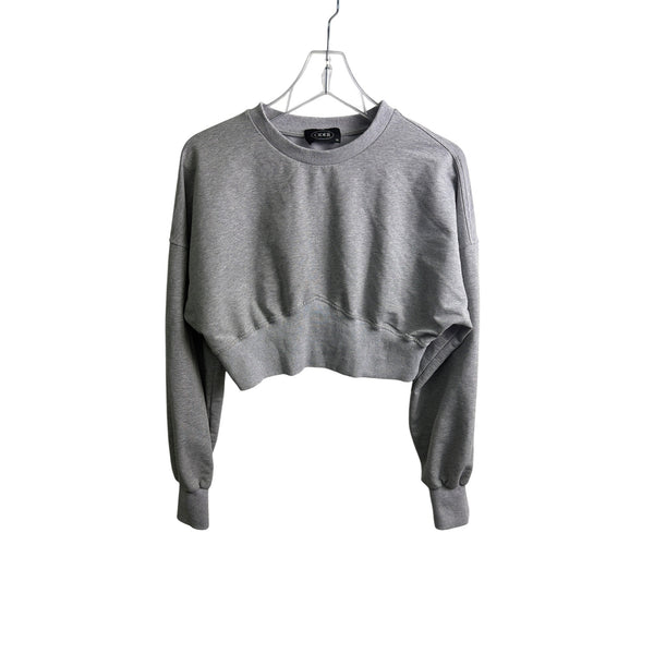 Cider Womens Gray Cotton Blend Cropped Sweatshirt Long Sleeve Size XL Cider Womens Gray Cotton Blend Cropped Sweatshirt Long Sleeve Size XL