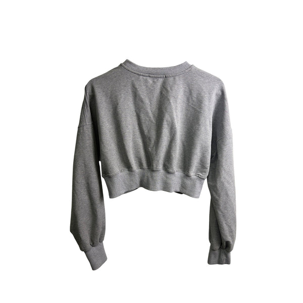 Cider Womens Gray Cotton Blend Cropped Sweatshirt Long Sleeve Size XL Cider Womens Gray Cotton Blend Cropped Sweatshirt Long Sleeve Size XL