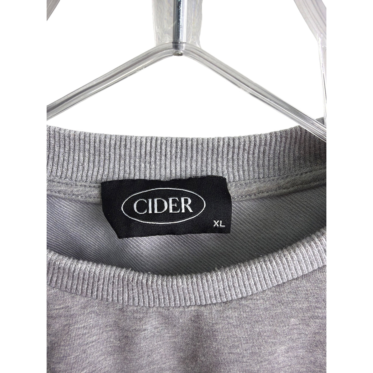 Cider Womens Gray Cotton Blend Cropped Sweatshirt Long Sleeve Size XL Cider Womens Gray Cotton Blend Cropped Sweatshirt Long Sleeve Size XL