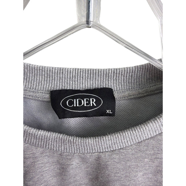 Cider Womens Gray Cotton Blend Cropped Sweatshirt Long Sleeve Size XL Cider Womens Gray Cotton Blend Cropped Sweatshirt Long Sleeve Size XL