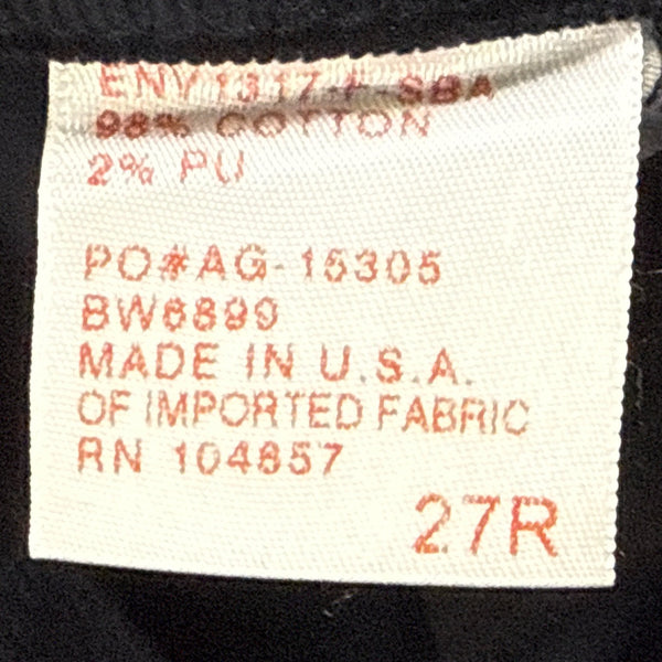 The Ballad Adriano Goldschmied Women's Black Pants Low Rise Slim Bootcut Sz 27R