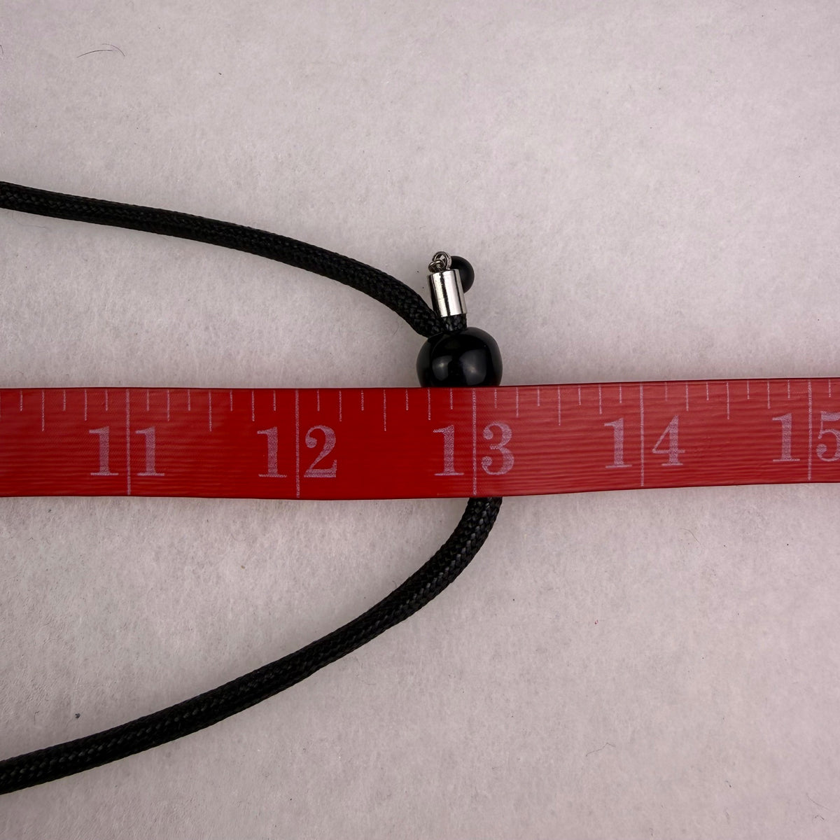 Black Beaded Adjustable Cord Necklace For Women Lightweight Textured Statement Jewelry