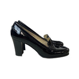 Michael Kors Women's Black Leather Bayville Heeled Loafer Sz 9M