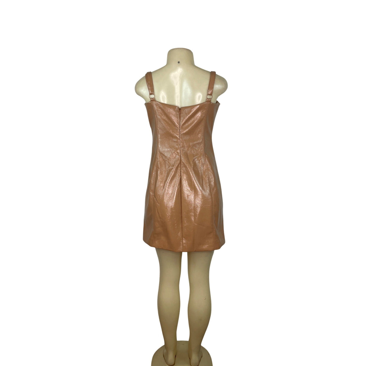 Meshki Faux Leather Strap Mini Dress Size M/L