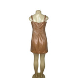 Meshki Faux Leather Strap Mini Dress Size M/L