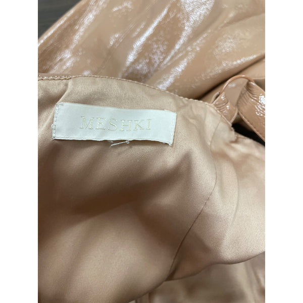 Meshki Faux Leather Strap Mini Dress Size M/L
