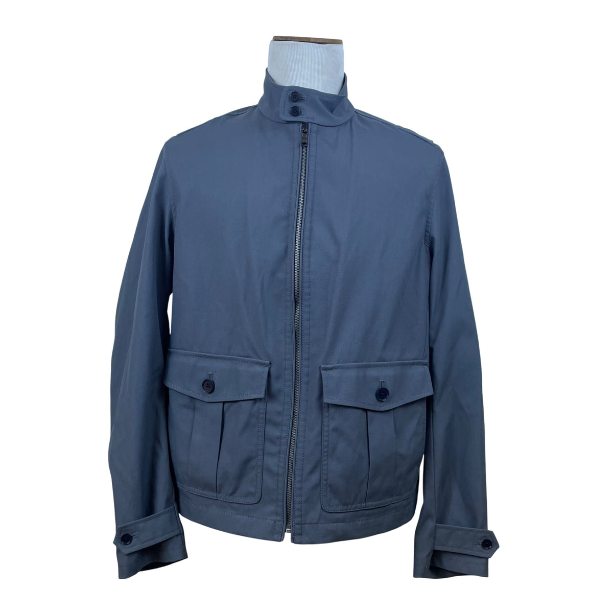 Banana Republic Mens Blue Acrylic Jacket Large Lightweight Zip-Up