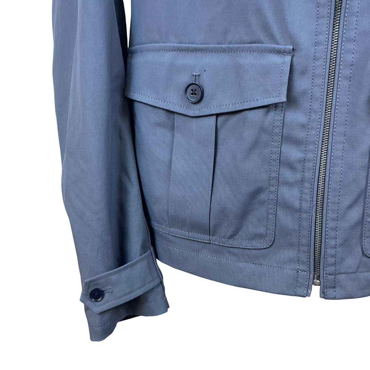 Banana Republic Mens Blue Acrylic Jacket Large Lightweight Zip-Up