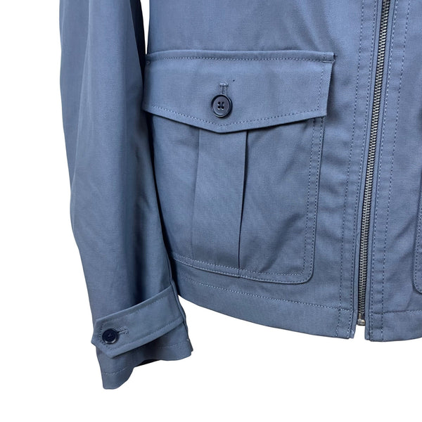 Banana Republic Mens Blue Acrylic Jacket Large Lightweight Zip-Up