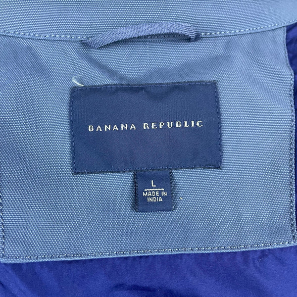 Banana Republic Mens Blue Acrylic Jacket Large Lightweight Zip-Up