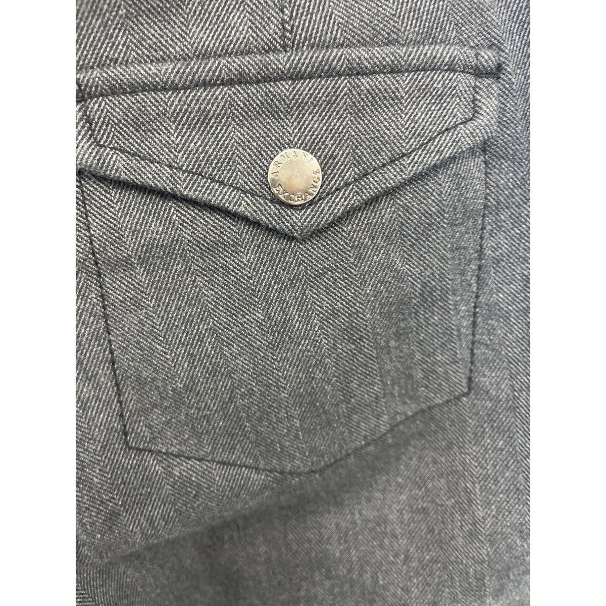 Armani Exchange Women's Gray Herringbone Modern Pants Sz 2