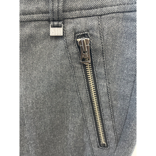 Armani Exchange Women's Gray Herringbone Modern Pants Sz 2