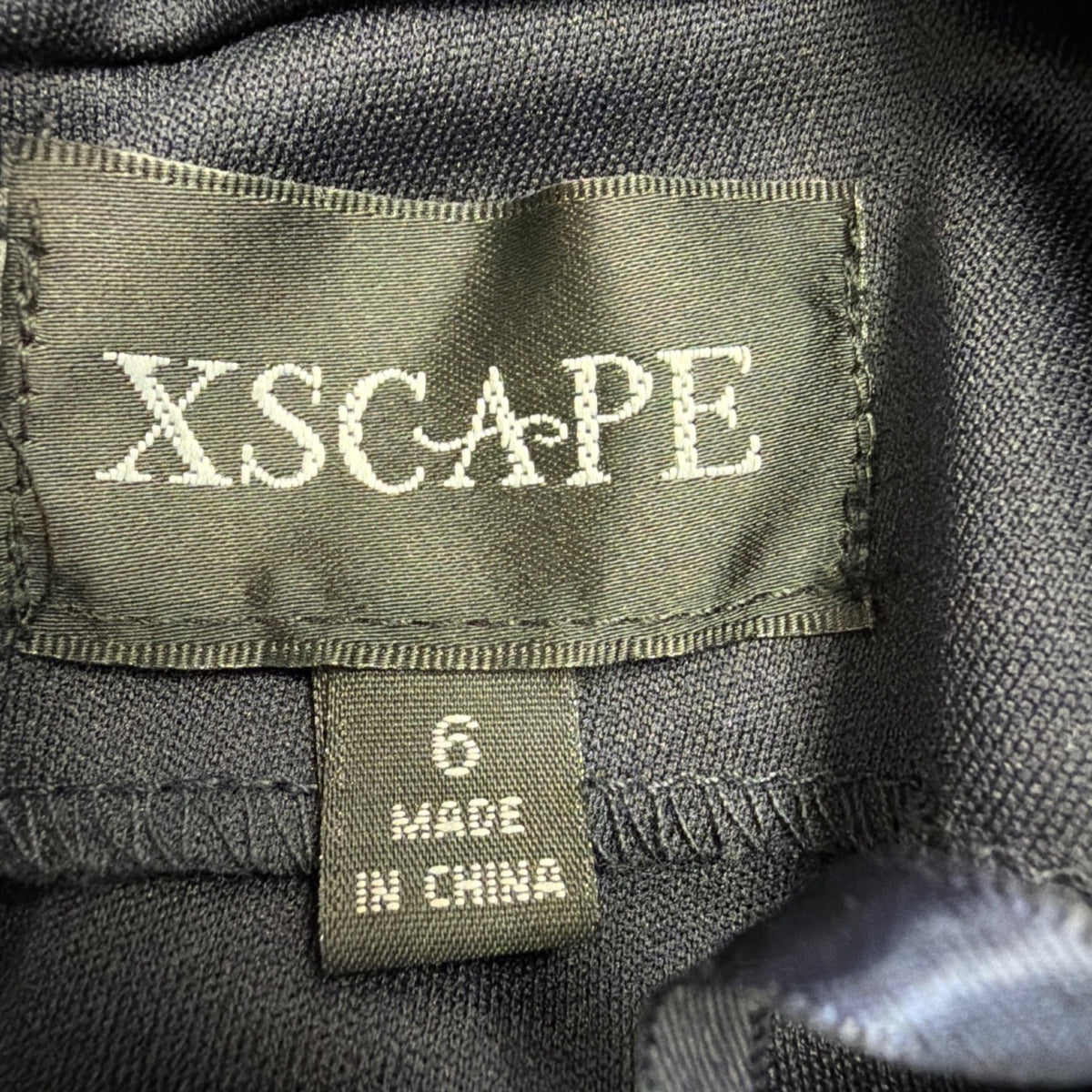 Xscape Womens Navy Polyester Beaded Halter Maxi Dress Elegant Formal Wear Sz 6