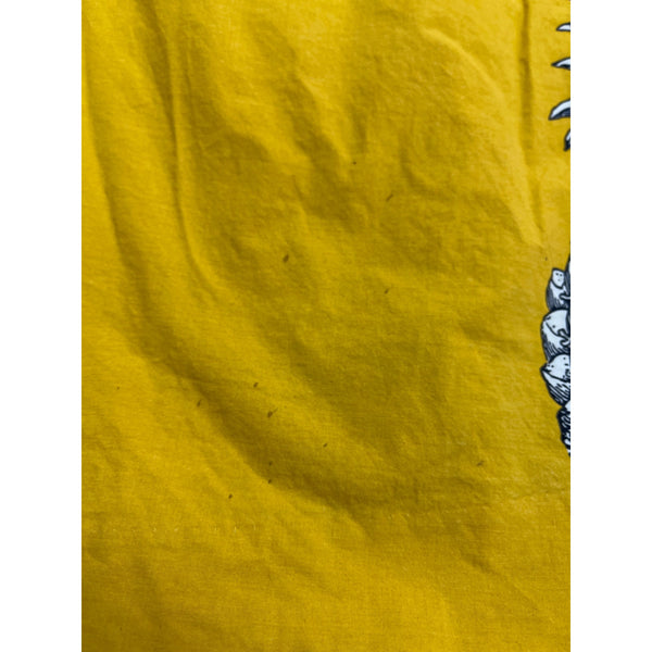 Ann Taylor Womens Yellow Pineapple Print Cotton Spandex Midi Skirt Size 0P