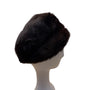 Vintage Amrose New York Brown Mink Fur Hat Satin Lining 22" Circ Winter Fashion