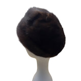 Vintage Amrose New York Brown Mink Fur Hat Satin Lining 22
