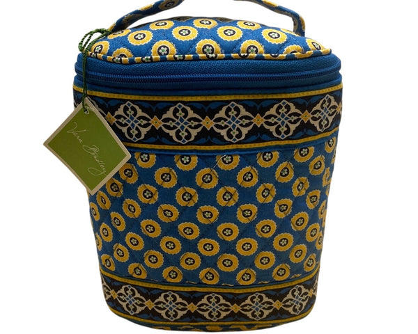 Vera Bradley Blue Cool Keeper Pattern Quilted & Eyeglass Case Set - New