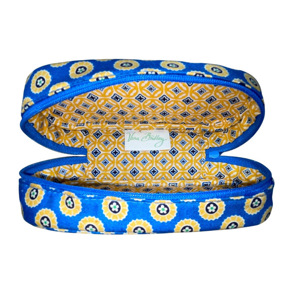 Vera Bradley Blue Cool Keeper Pattern Quilted & Eyeglass Case Set - New