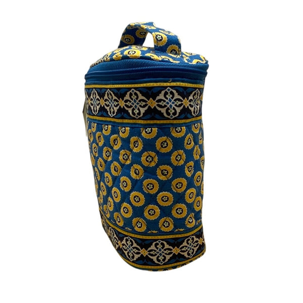 Vera Bradley Blue Cool Keeper Pattern Quilted & Eyeglass Case Set - New