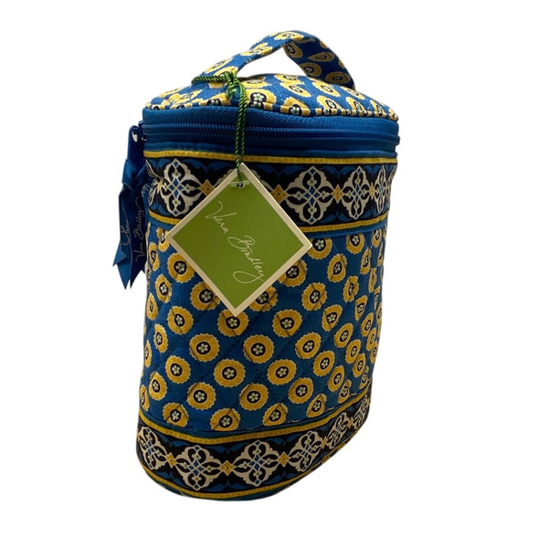 Vera Bradley Blue Cool Keeper Pattern Quilted & Eyeglass Case Set - New