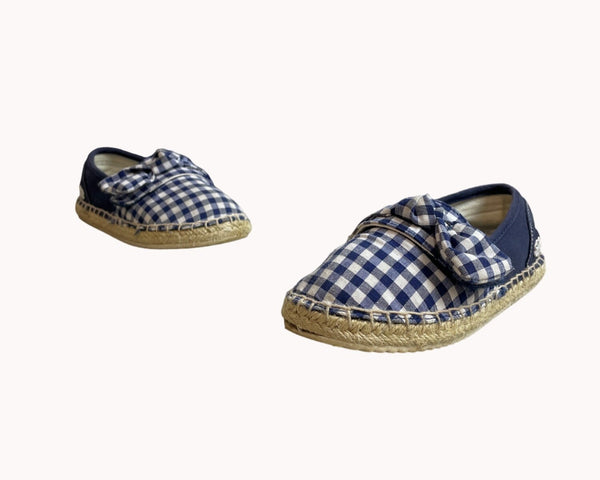 Mayoral Youth Girl's Marine Blue Vichy Alpargata Sz 11